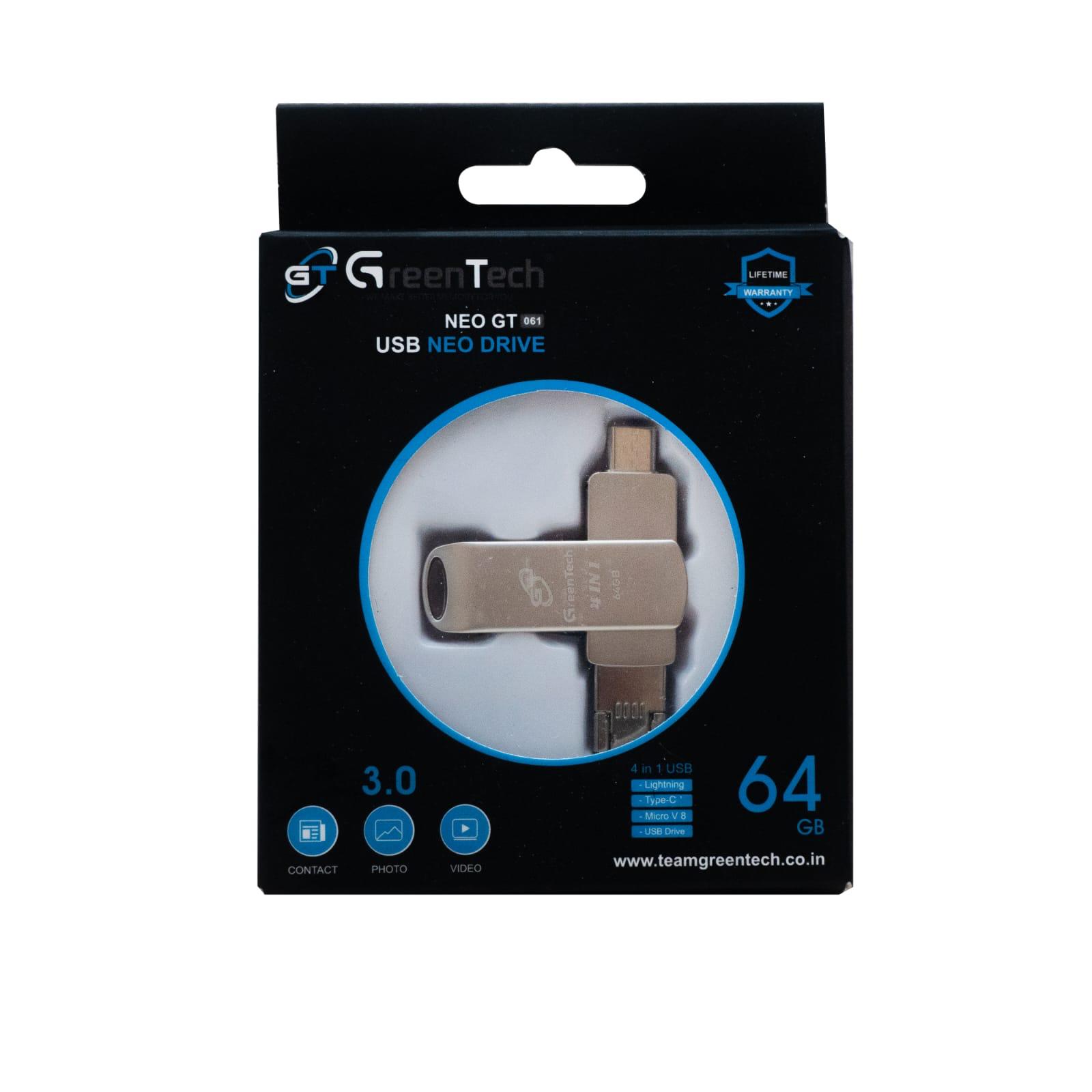 Greentech 4 IN 1 Pendrive 128GB (GT-061)